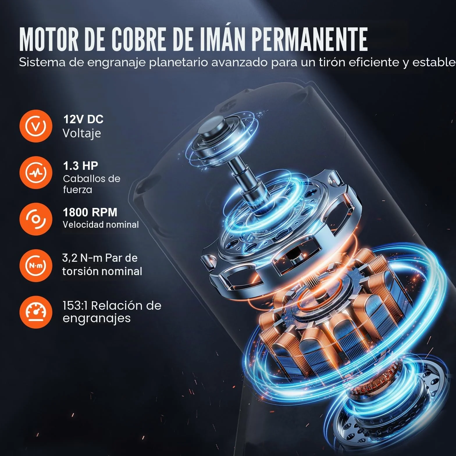 VEVOR Cabrestante eléctrico Capacidad de tracción 1814 kg 12 V CC con Cable de Acero de 7 Hilos 118,7 cm Control Remoto inalámbrico y con Cable IP55 Impermeable cabrestante para Remolque ATV UTV