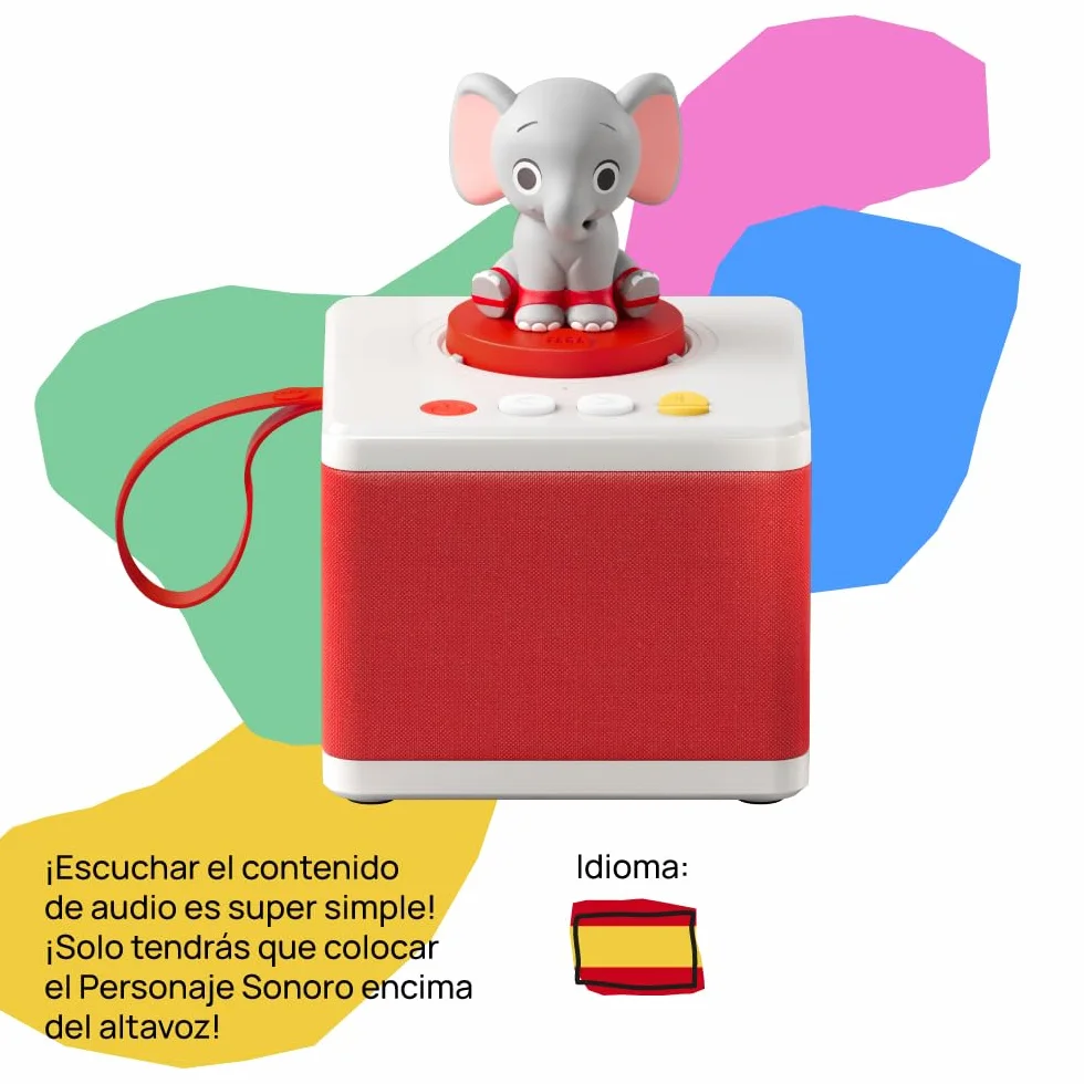FABA Cuentacuentos para Niñas y Niños, Altavoz con ELE el Elefante, Juego Educativo, Español Desde 3 años