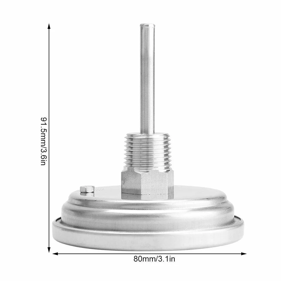 Termómetro Bimetálico MAGT 1/2 Pulgadas MNPT 0-220F