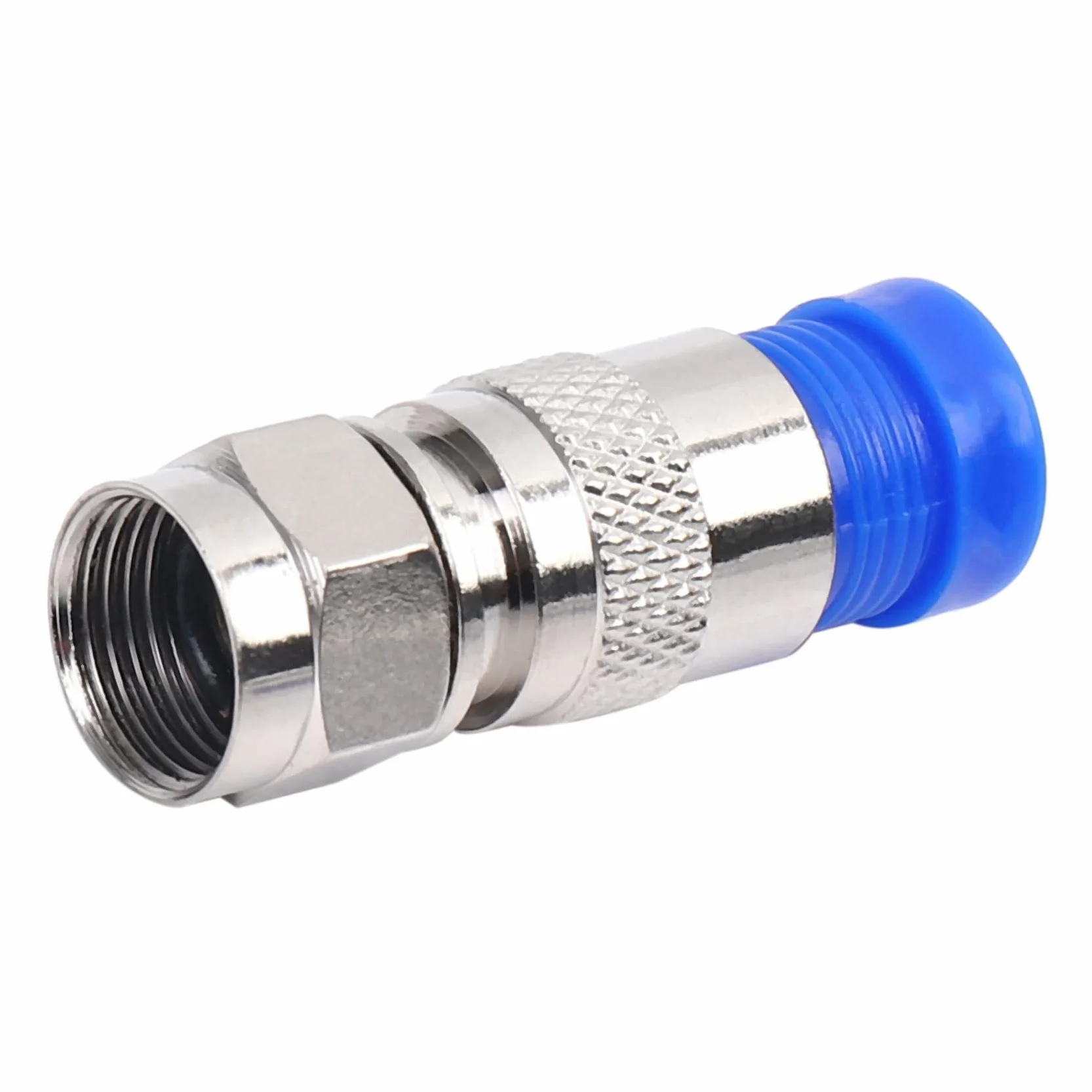 RG6 Conectores de Compresión Coaxial Cable, Conector F, Herramienta, 100 Piezas, Prueba de Agua
