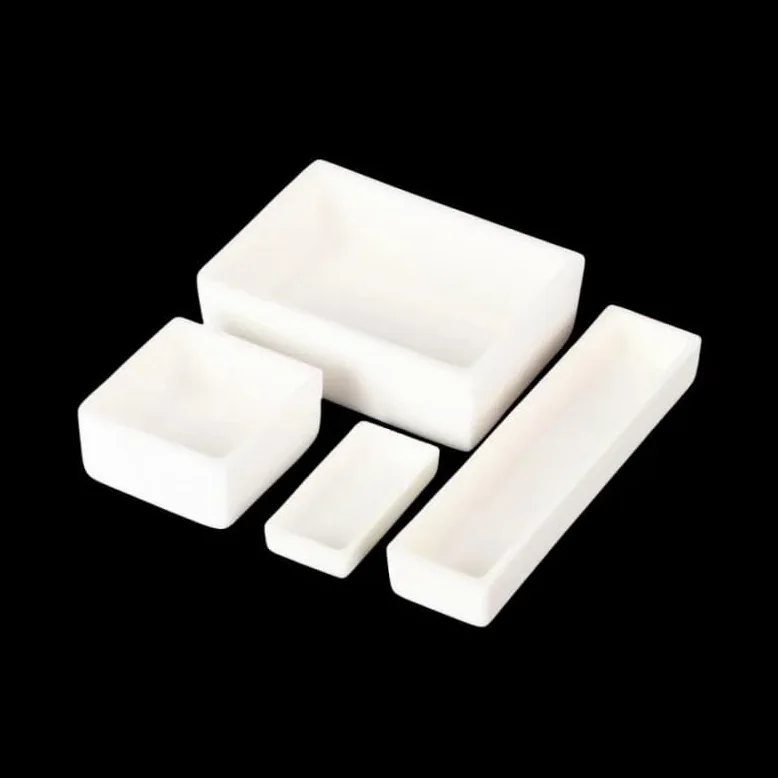 Crisol de alúmina, Crisol de alúmina al 99%, horno eléctrico de alta temperatura, barco de combustión de sinterización, varios tamaños(135ml 95x68x28mm)