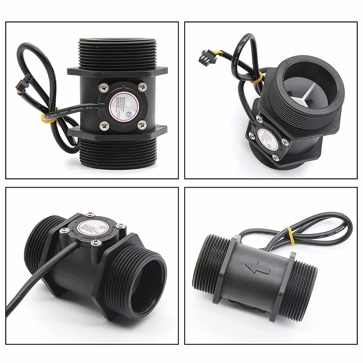 Sensor de flujo de agua, 2 sensores de efecto Hall de 2 pulgadas, contador de caudalímetro de bajo metro, sensor de control de agua, interruptor de flujo de agua, interruptor de sensor de alta