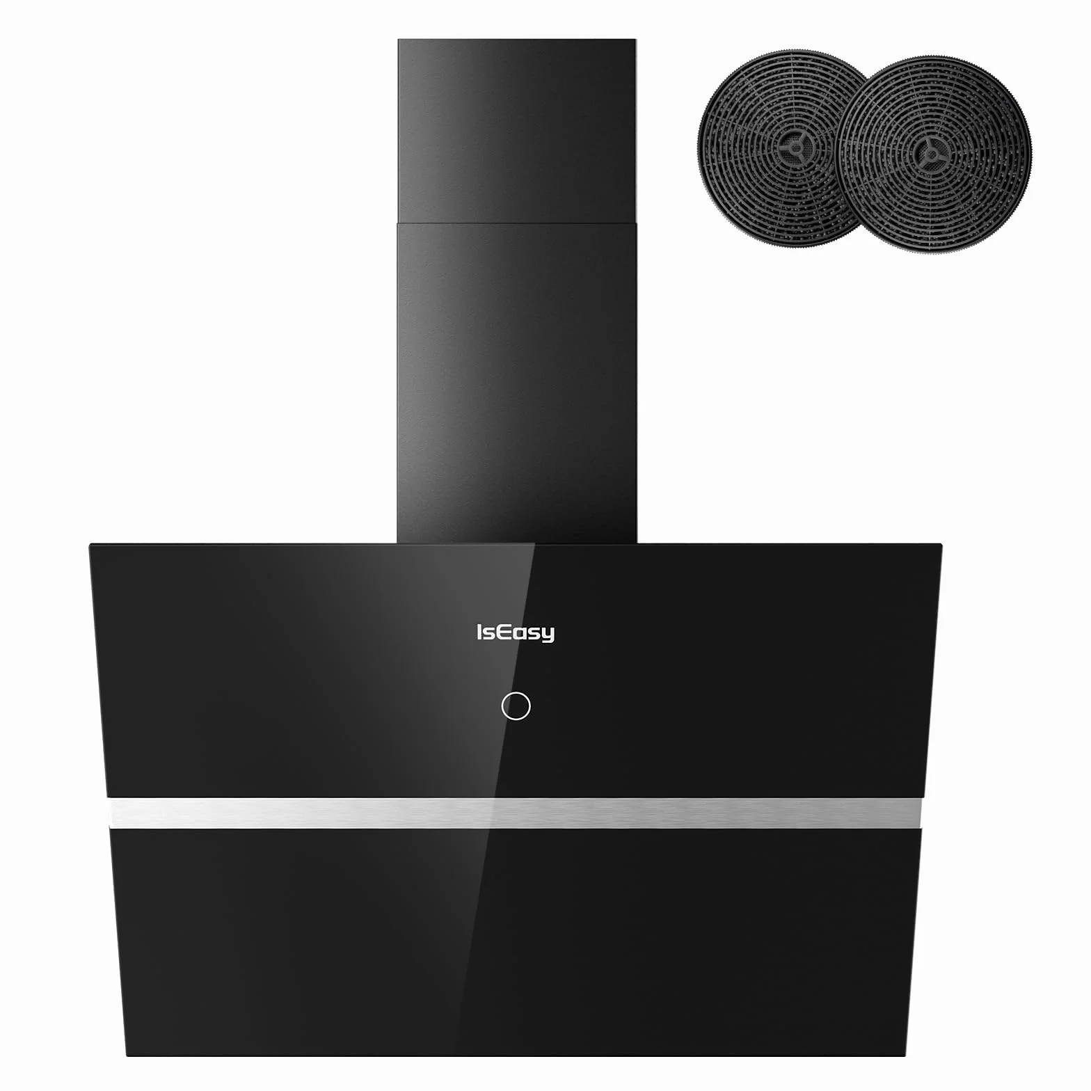 Campana Extractora 60cm 578 m³/h 4 Niveles Control Táctil Negro