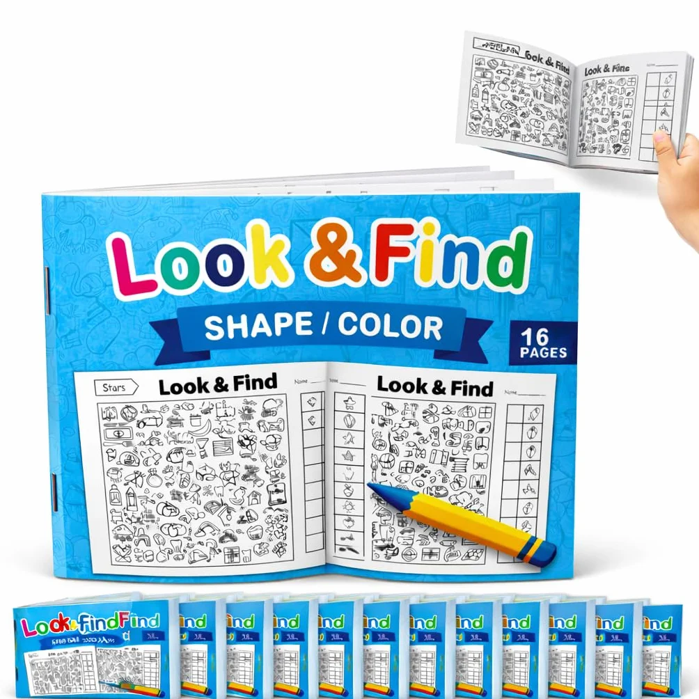 Libros Busca y Encuentra para Regalos Cumpleaños Niños 3-6 años Juegos Educativos Sin Pantalla