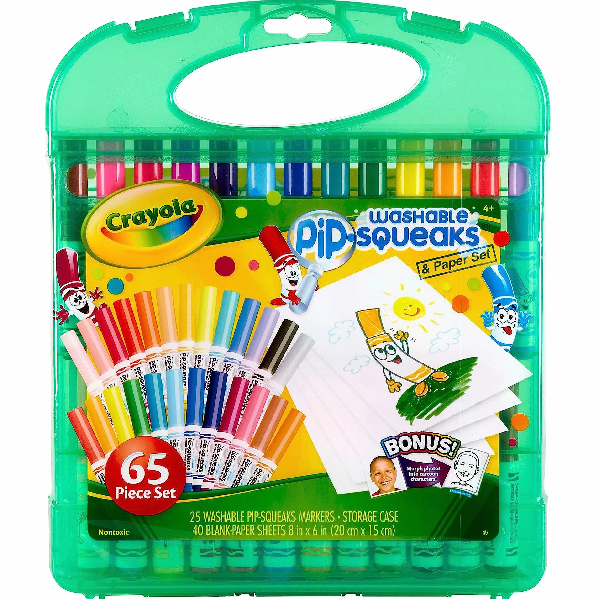 CRAYOLA Maletín Creativo Infantil 65 Piezas 25 Rotuladores Lavables 40 Hojas A Partir de 3 Años