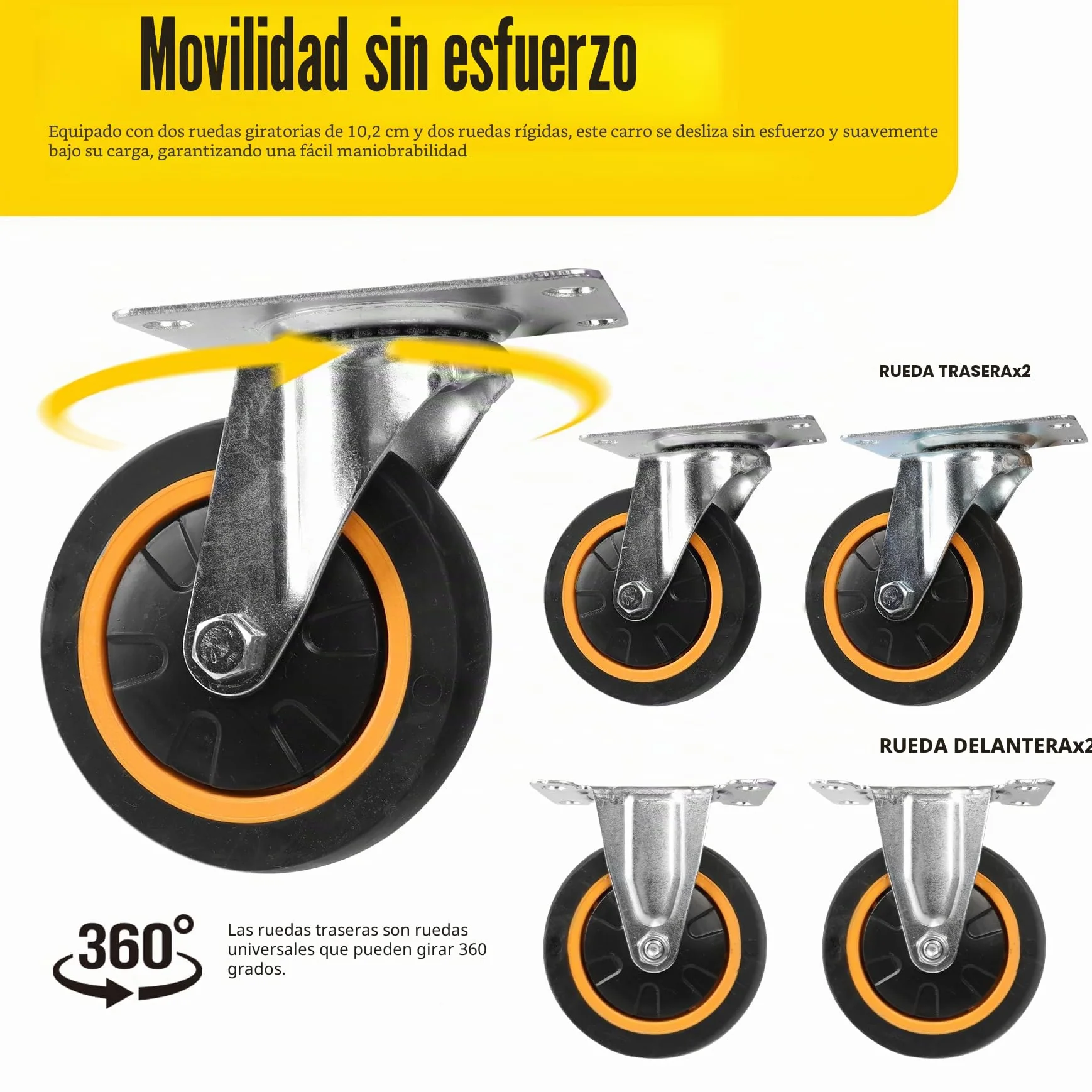 MaxWorks 80876 Plataforma Plegable para camión con Plataforma móvil, 149,68 kg Capacidad de Peso con Ruedas giratorias