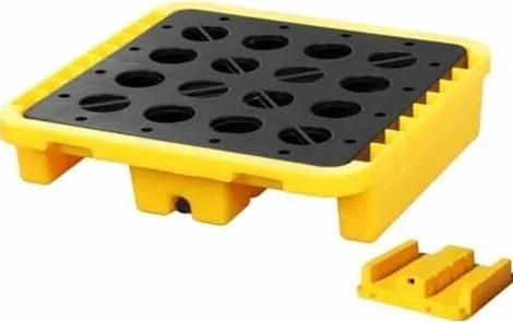 Bandeja antiderrames Plataforma Modular antiderrames con Rejilla Bandeja antiderrames de plástico(72 * 72 * 16cm)