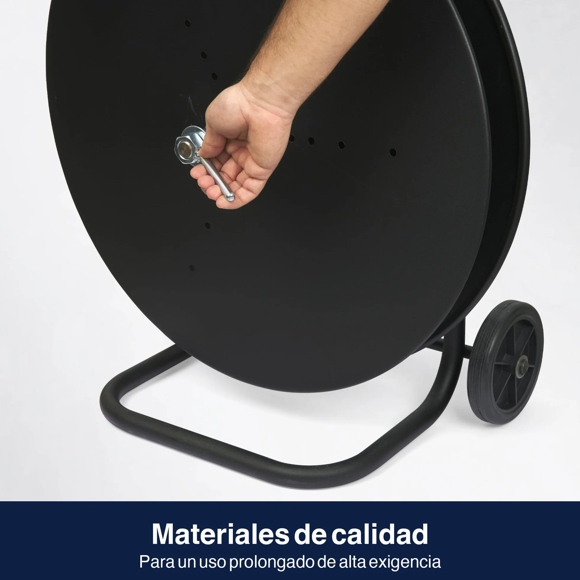 Precifilm Carretilla de Carga Portaflejes - Carro de Fleje Resistente - Fácil Manejo de Bobinas - Carretilla de Mano para Transporte Eficiente - Ideal para Industria y Logística - D150-406 (Negro)