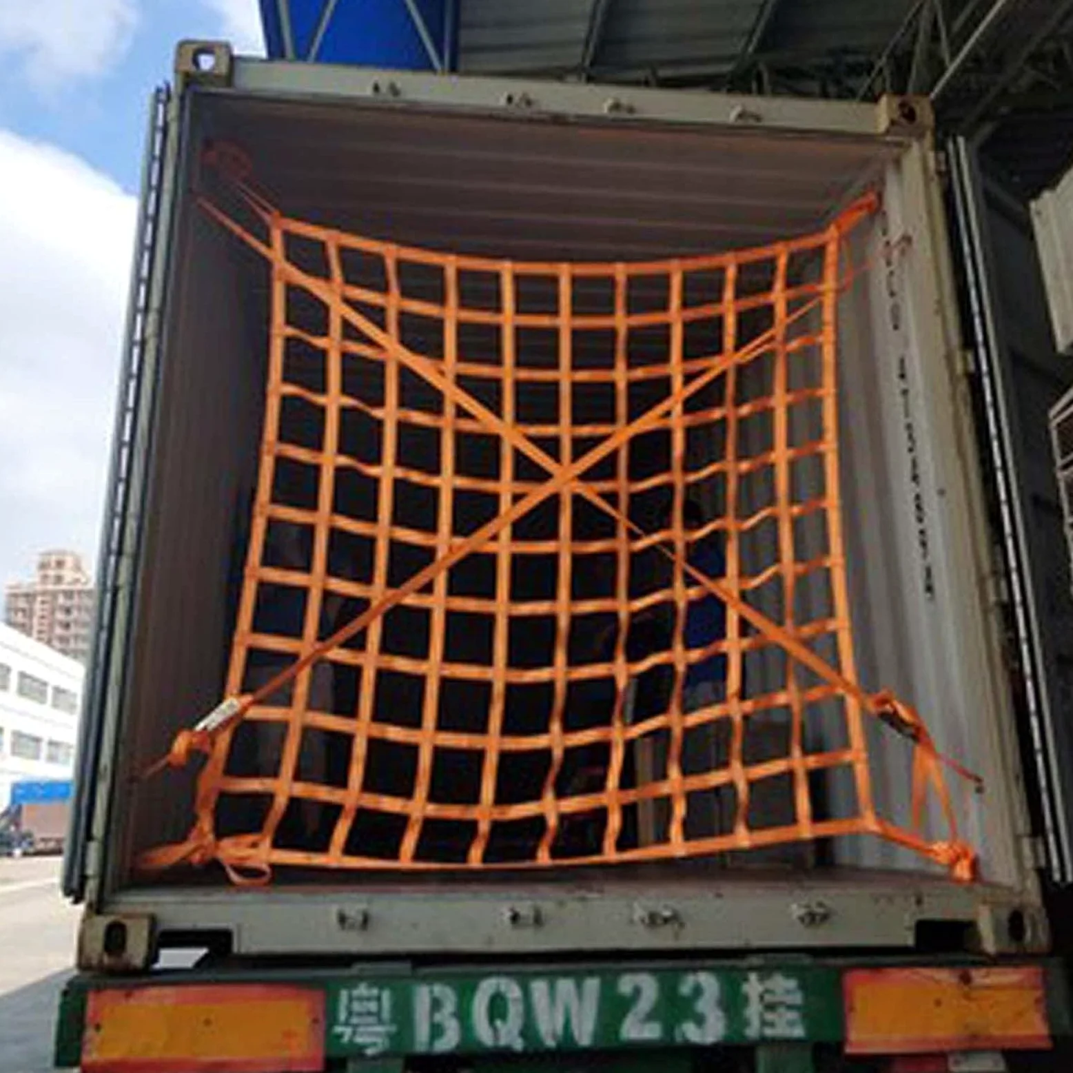 Red De Sujeción De Carga, Red De Carga Plana De Poliéster, Correas De Seguridad para Red De Elevación, Bolsa De Carga Resistente Y Resistente(1.5 X 1.5M/Mesh 10cm/Load 500kg)