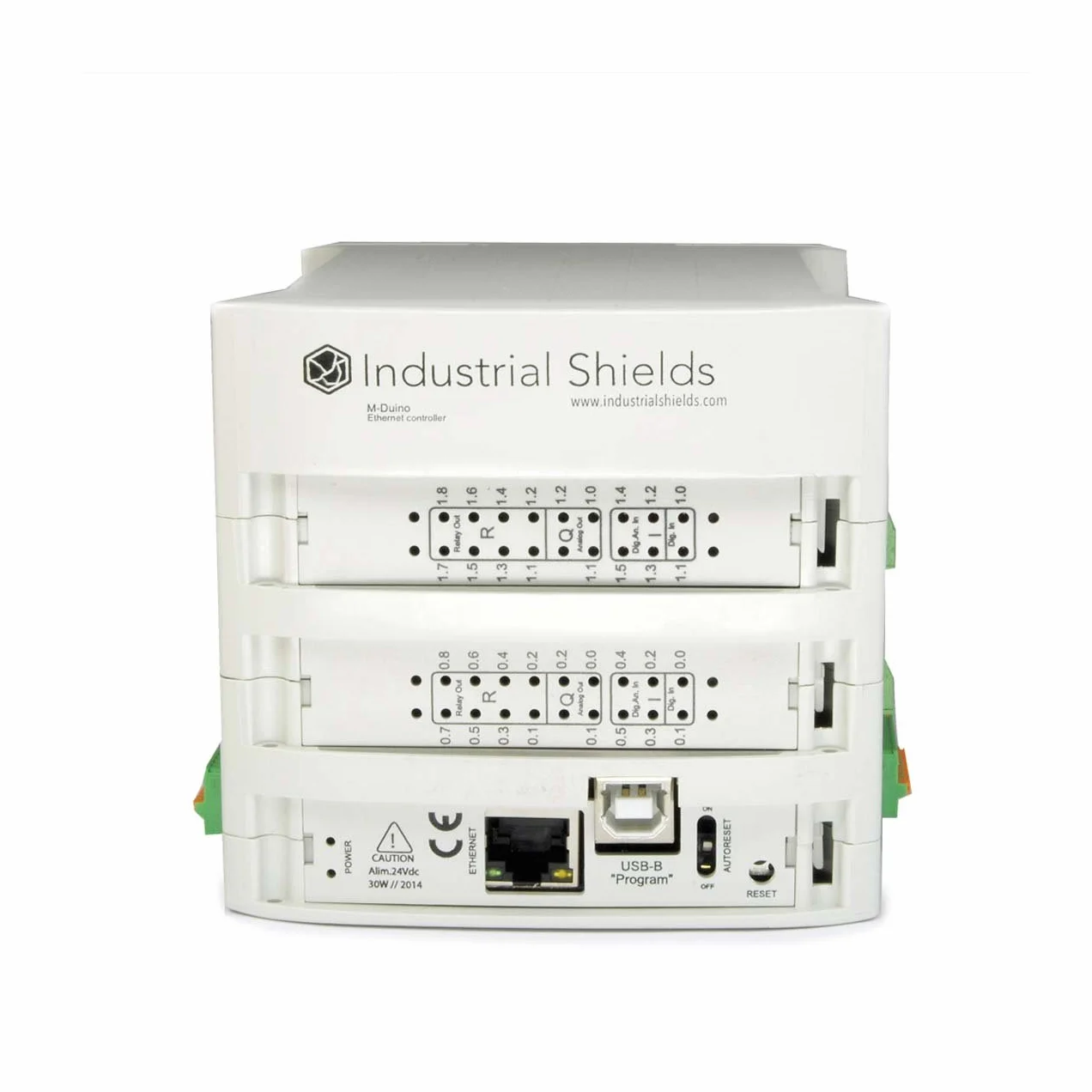 PLC Ethernet 38R I/Os Relé/Analógico/Digital PLUS incluye Ard. Mega