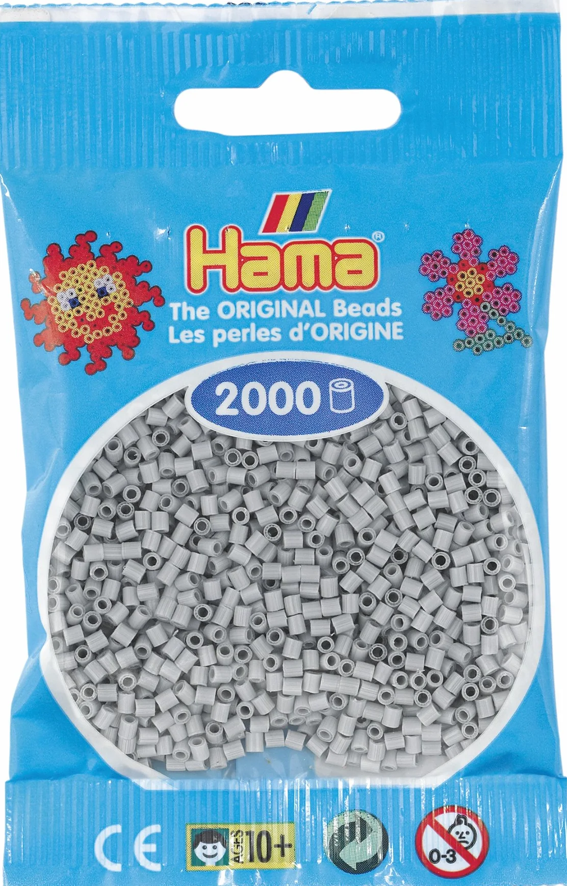 Hama Mini-Bügelperlen 2000 Gris Claro