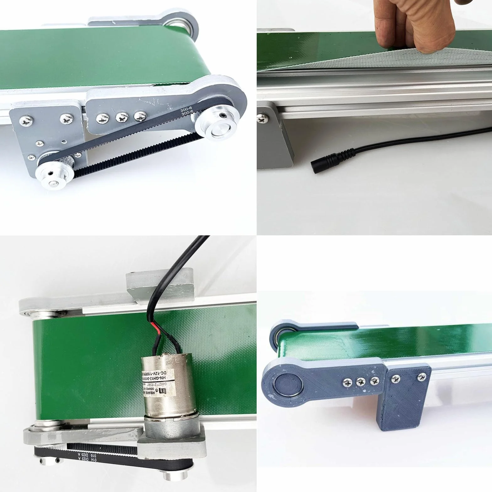 Cinta transportadora motorizada de PVC para transporte industrial, mesa ajustable, manejo eléctrico, modelo de ascensor, dispositivo de experimento de fricción para línea de montaje, transportador