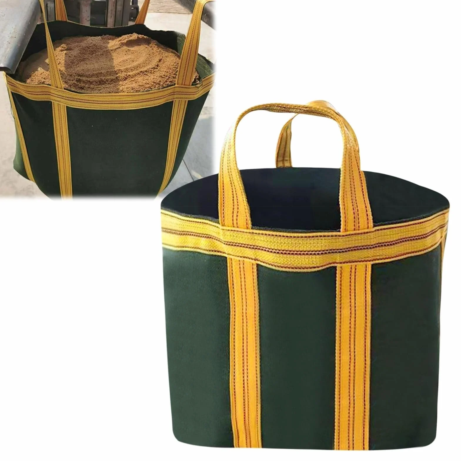 Bolsa de elevación con eslinga de nailon: bolsas de elevación reutilizables y duraderas, bolsa de vela tejida para grúas, plataformas y montacargas, para herramientas de manipulación industrial(50 X 5