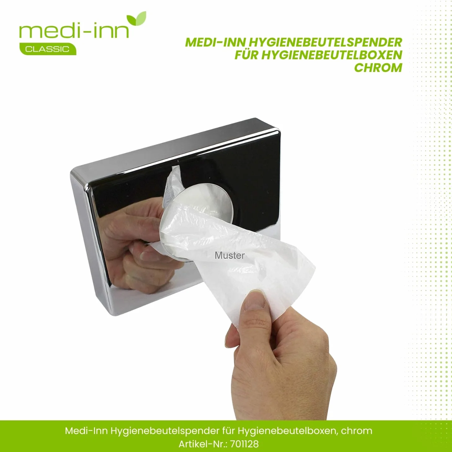 Medi Inn Hygienebeutelbox Soporte 1 Pieza Cromo
