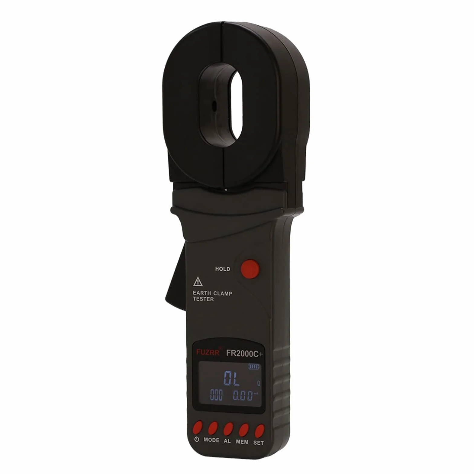 FR2000 Probador de resistencia a tierra de la pinza 0.0 1Ω-200Ω / 0.01Ω-200Ω / 0.01Ω-1200Ω Probador de tierra de tierra de alta precisión 0.001Ω para instrumentos y laboratorios, fábricas(FR2000C+)
