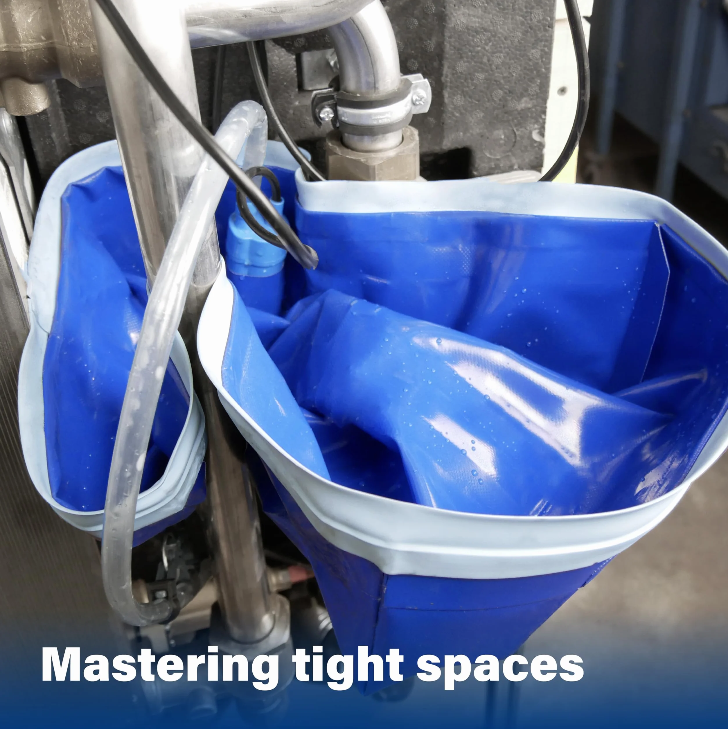 DERBLAUE® Sistemas de recolección de líquidos altamente flexibles - Set sin batería – para todos los trabajos con líquidos en las áreas de construcción, taller y servicio, para H2O