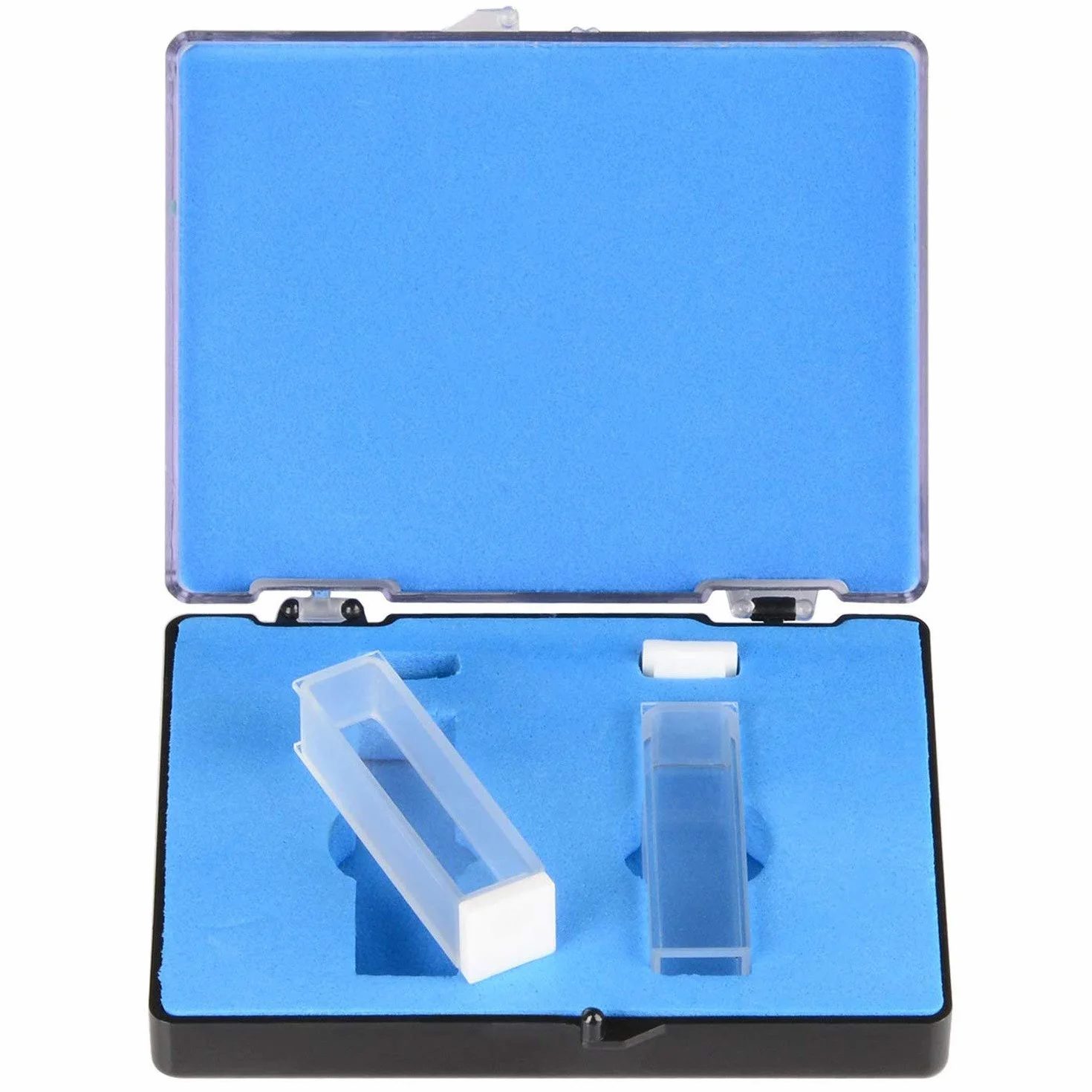 Cubeta de cuarzo, cubetas de espectrofotómetro de 10 mm de longitud de trayectoria, 45 mm de altura, capacidad de 3,5 ml, 2 unidades