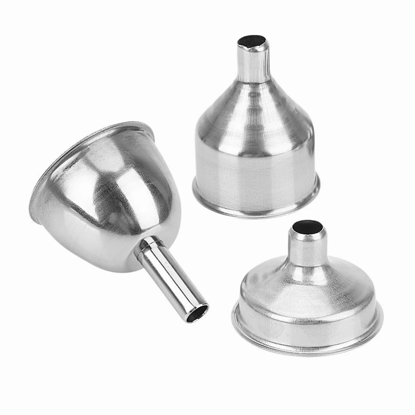 Funnels (hogar y Cocina) Embudos de Boca pequeña for llenar petaca, Botellas de Boca Estrecha, Mini Embudo de Frasco de Vino de Barra de Acero Inoxidable