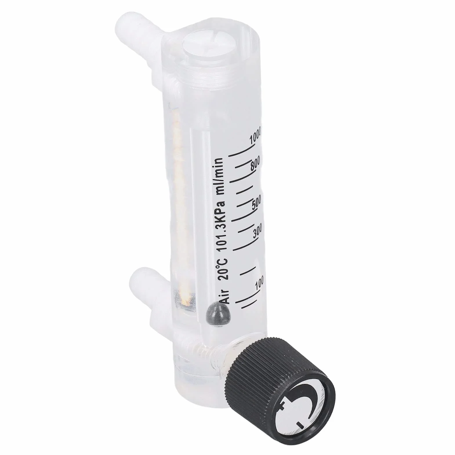 Medidor de Flujo Gas Aire Oxígeno 10-1000 Ml/Min Preciso Laboratorio Industrial Panel Ajustable Conector