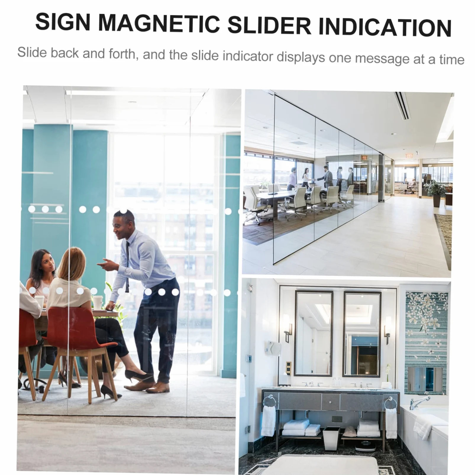 SHINEOFI 10piezas Privacy Sign Magnético Deslizante Para Oficina Indicador De Ocupado Cartel De Privacidad Para Sala De Reuniones y Baños Fácil Instalación Material Magnética
