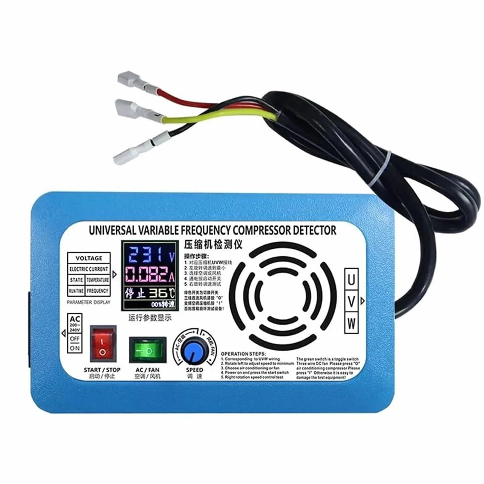 Probador de resistencia, Probador De Placa Inversor Compresor Refrigerador, Herramienta Prueba Válvula Solenoide Pulso Universal, 1-5HP,Ohmímetro