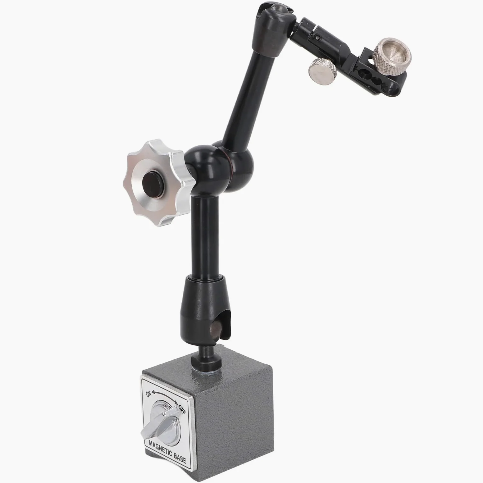 Soporte de base magnética universal Brazo flexible de alta resistencia ajustable Soporte de permanente para mecanizar piezas de trabajo Calibración de equipos de medición