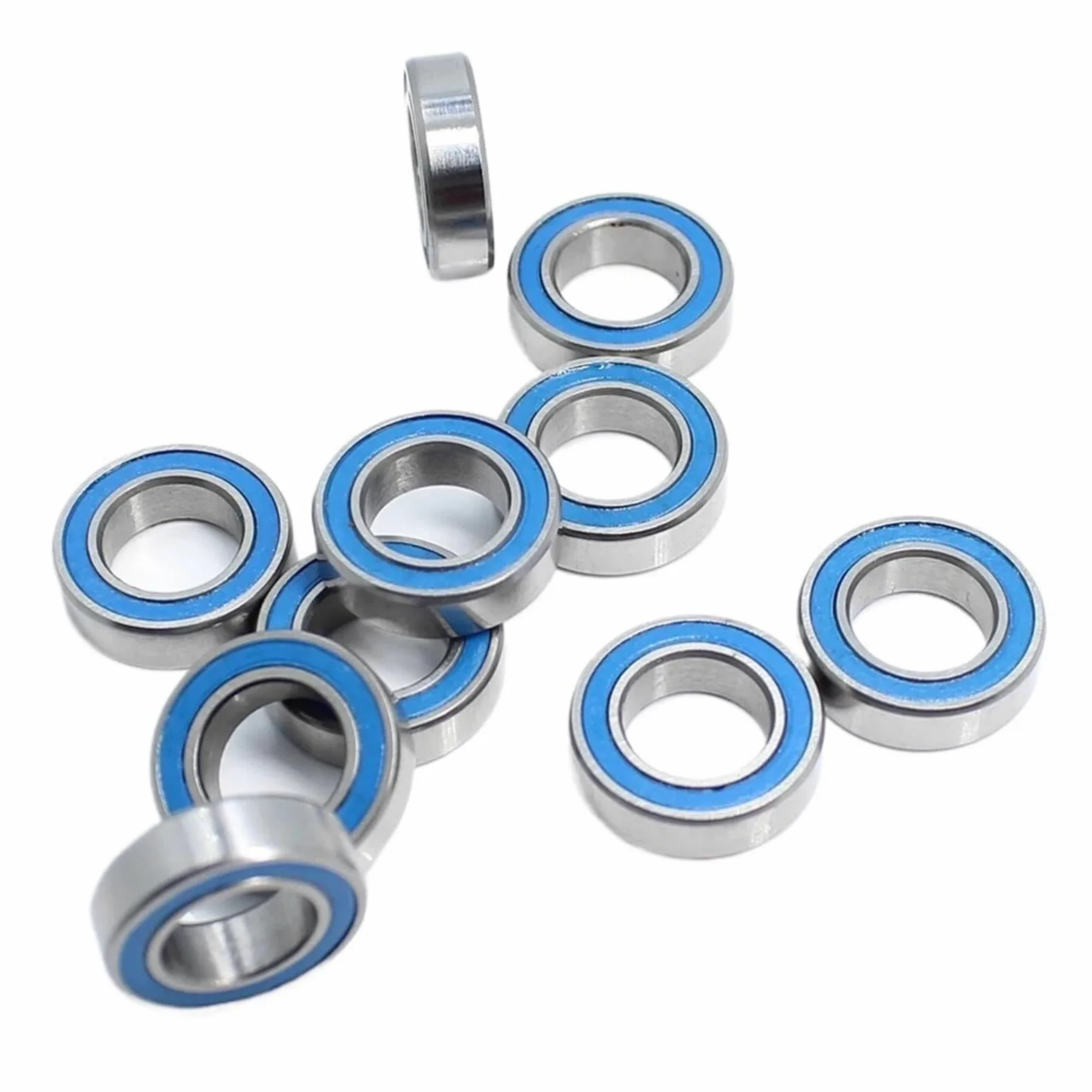 MR148RS Rodamiento ABEC-3 (10PCS) 8X14X4 mm Miniatura MR148-2RS RU Rodamientos de bolas sellados azules for Axial SCX10 II - Kit de juntas surtidas