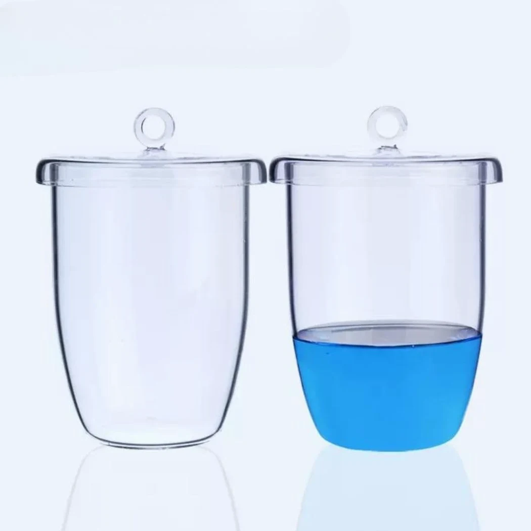 Crisol de vidrio de cuarzo (de 20 ml a 2000 ml) for instrumentos de prueba de laboratorio y aplicaciones de alta temperatura(With Cover 50ml)
