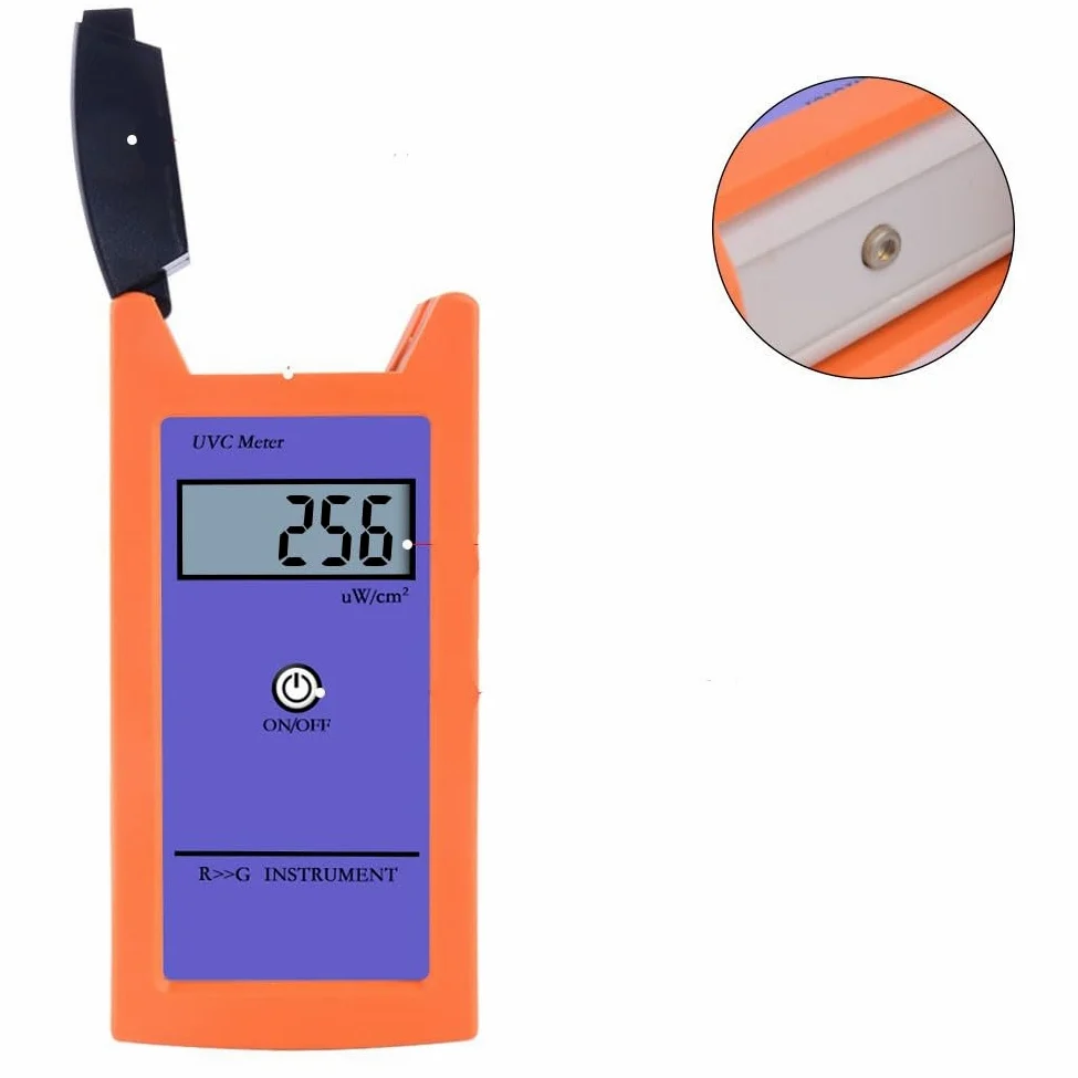 Medidor de luz UVC, probador de radiación UV, medidor digital UVC, rango de 220-280 nm, pantalla LCD, herramienta de medición precisa de lámpara de reptil