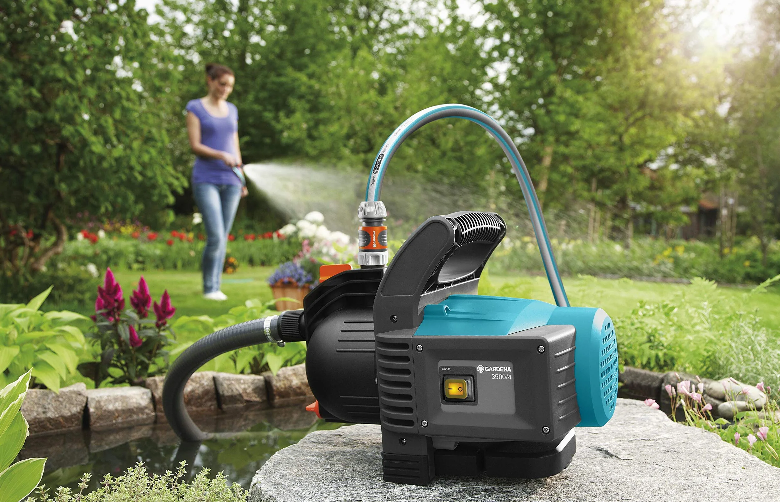 Gardena Bomba de riego duradera para uso en exterior, Estándar, 3600 l/h