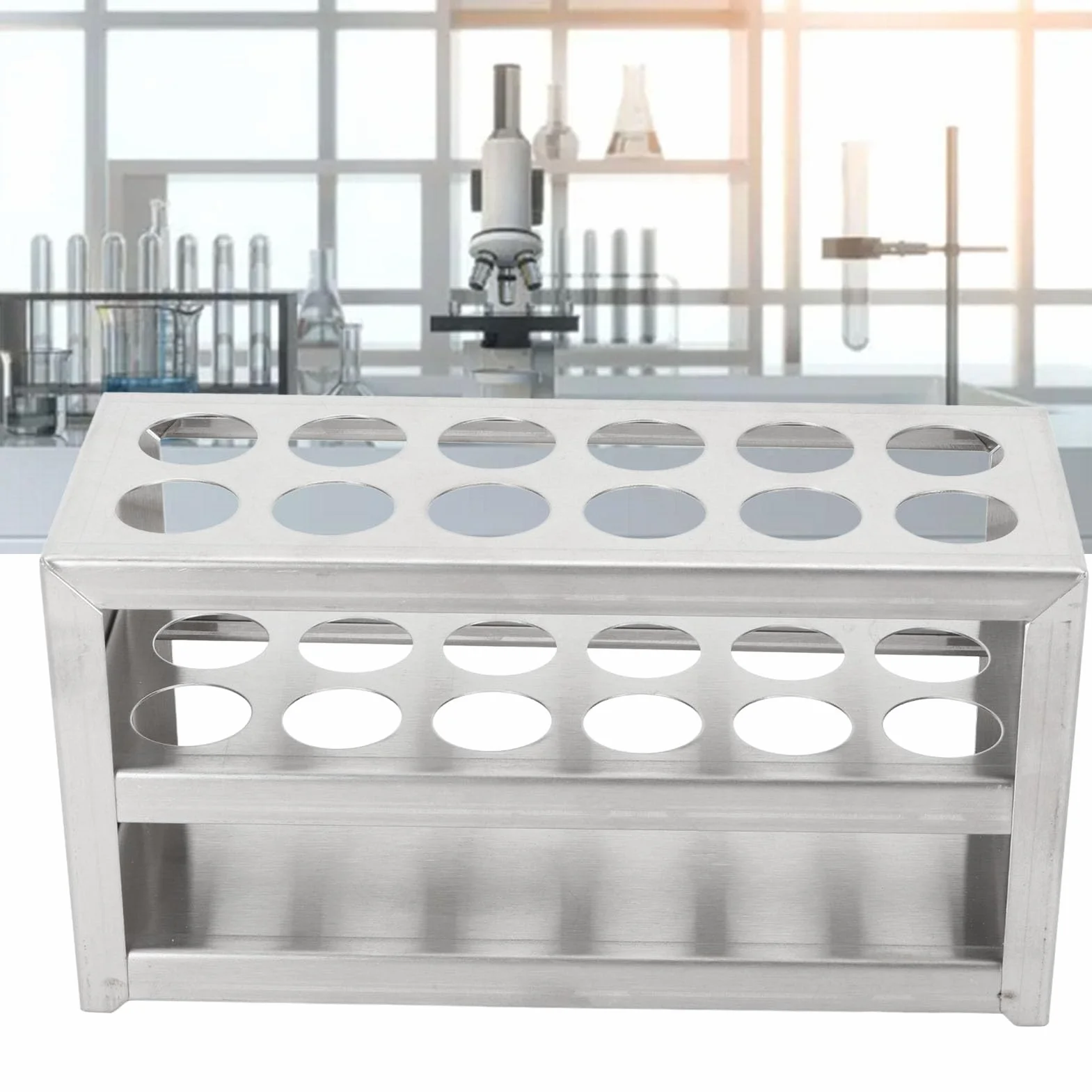 Soporte del Tubo de Ensayo del Acero Inoxidable para el Uso de la Escuela del Laboratorio