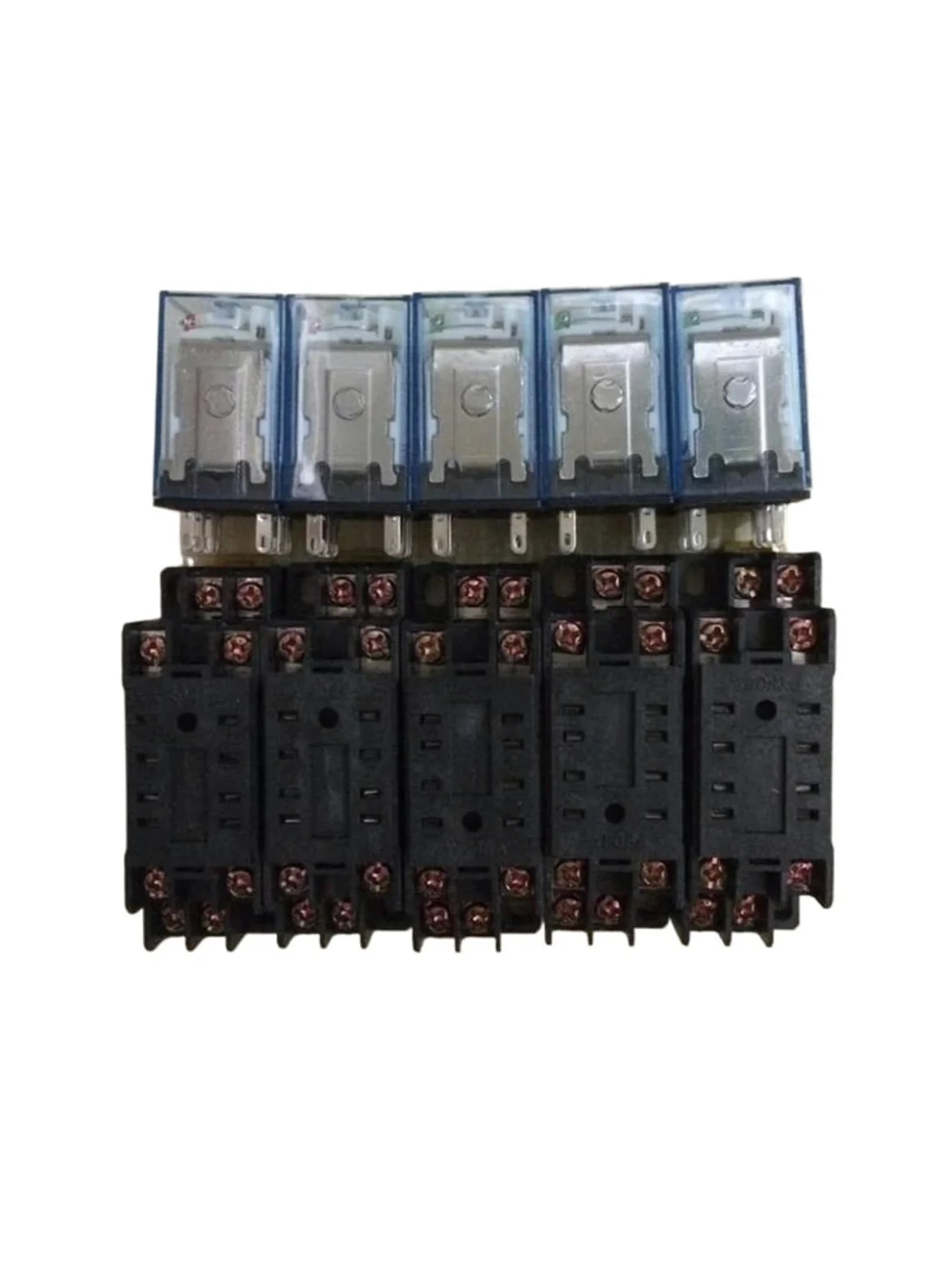 relé térmico, 10 juegos de mini relés MY2NJ 8 pines y 5 A con LED base(24VDC)