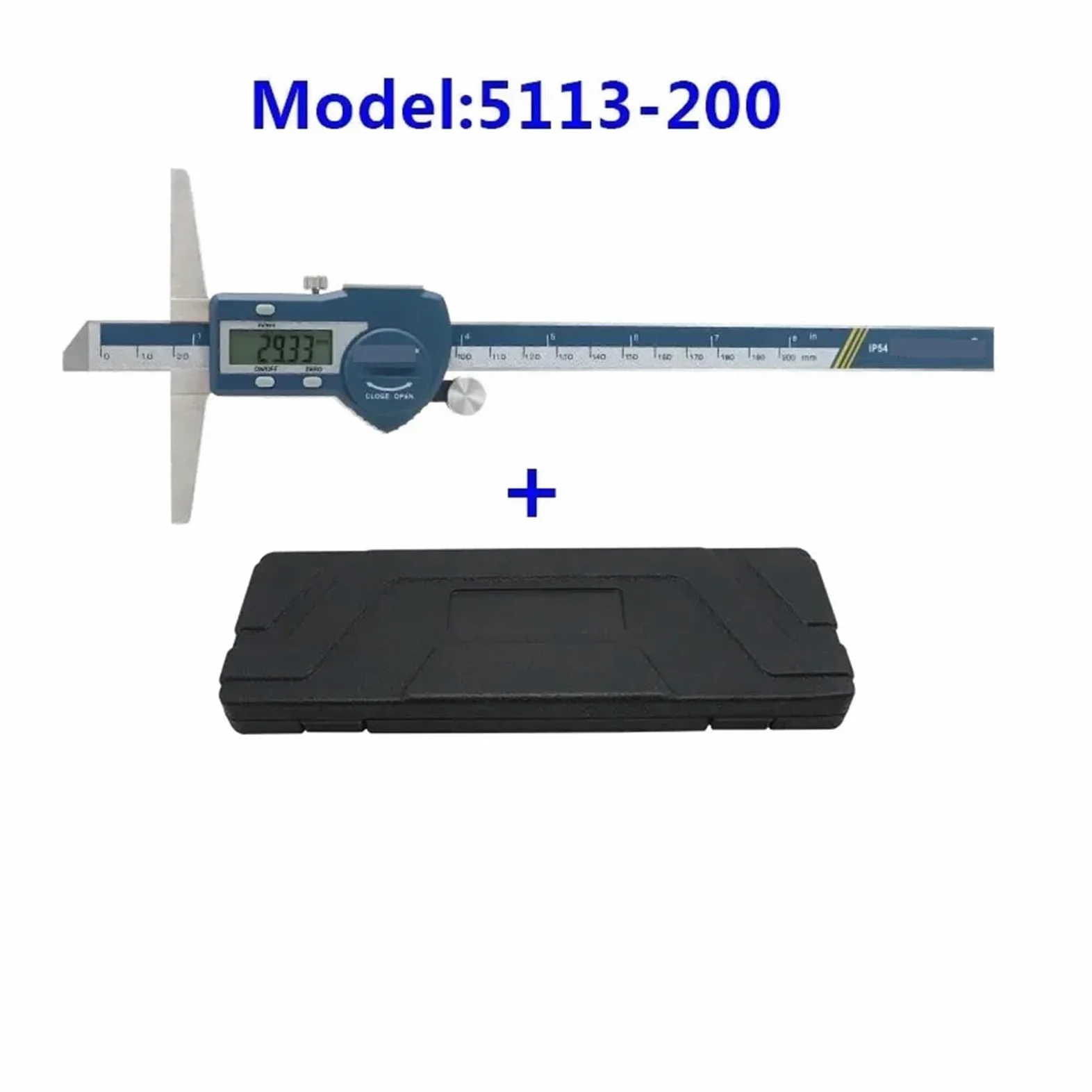 Calibrador Vernier de Profundidad, micrómetro, 150/200/300 Mm, calibrador Vernier Digital, medidor de Profundidad Digital eléctrico de Acero Inoxidable(0-200mm)