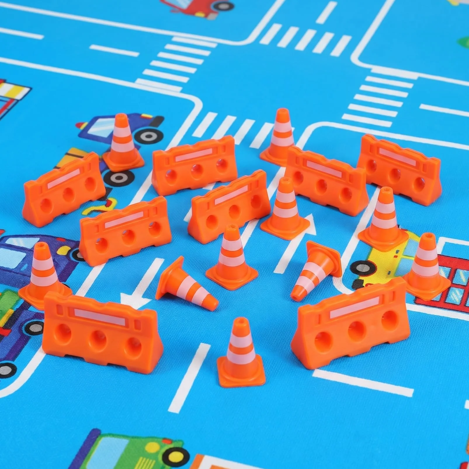 Cabilock Mini Barricadas Juguetes Tráfico Educativos para Niños Señales de Tráfico Miniatura