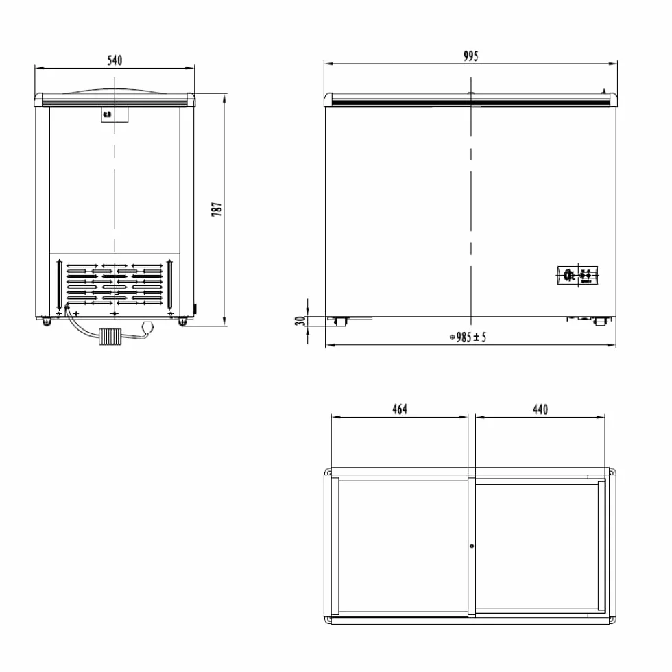 Aspes Congelador Horizontal Horeca Blanco ACHH1700DDCG 169L 1 Cesta Bajo Ruido Clase D