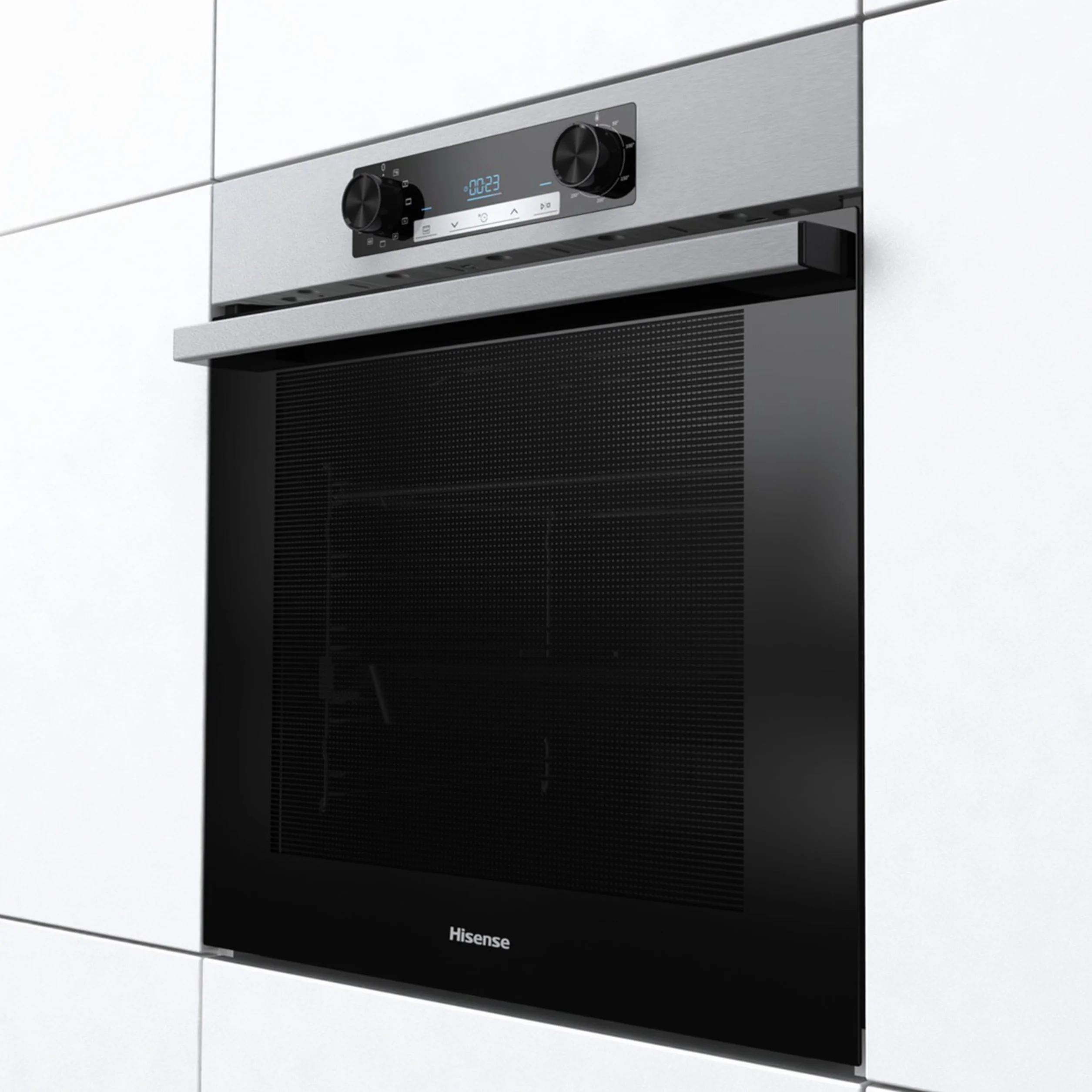Hisense Horno Hidrolítico 77L Clase A Guía Telescópica Doble Grill Inox