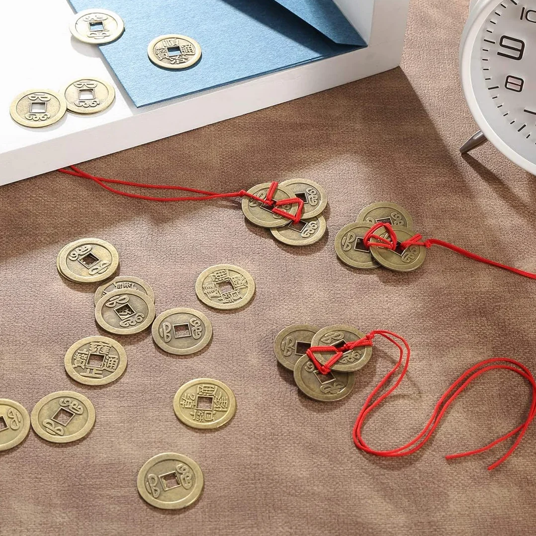 Feng Shui Monedas Chinas 50 Piezas Moneda de la Suerte I-Ching 2 cm
