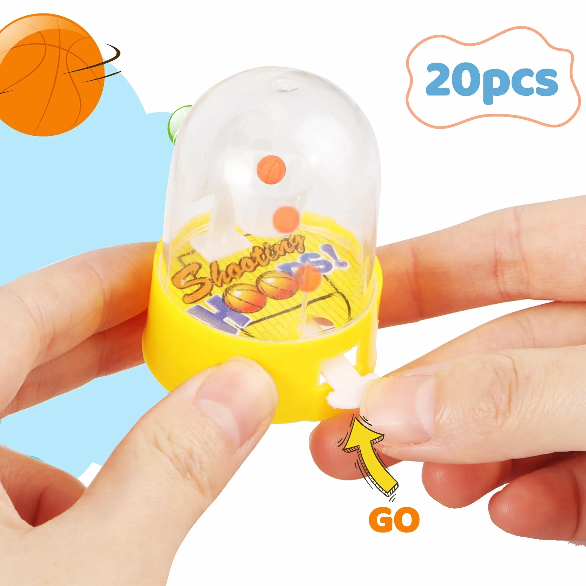 Mini Baloncesto de Mesa Juego de Disparos 20 Piezas, Juguetes Anti-Estrés para Niños