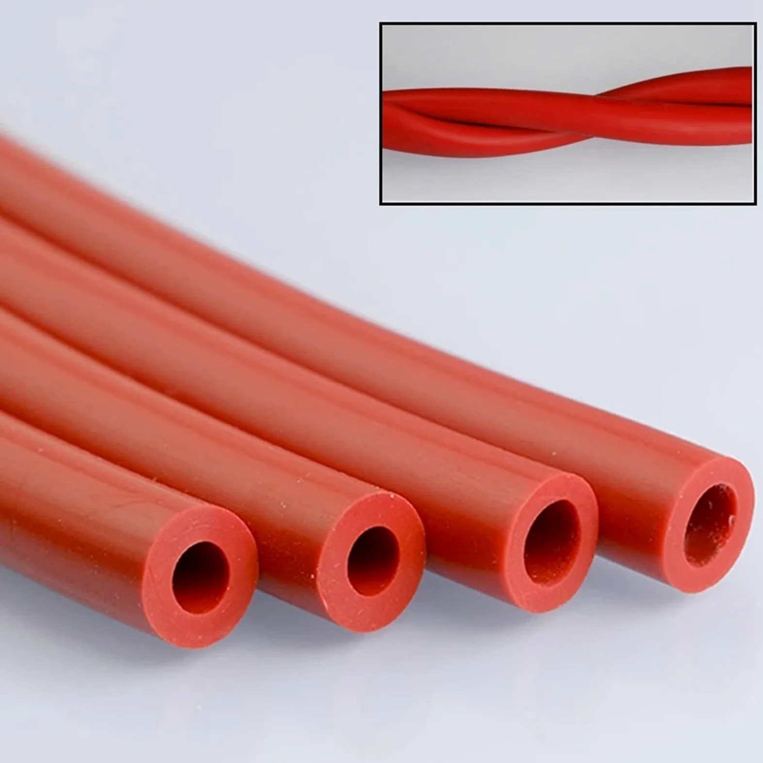 Manguera De Goma Tubo De Silicona Rojo Anaranjado Tanque Combustible For Automóvil Resistente Al Calor, Refrigeración Vacío para Flexible(10M,15x20mm)