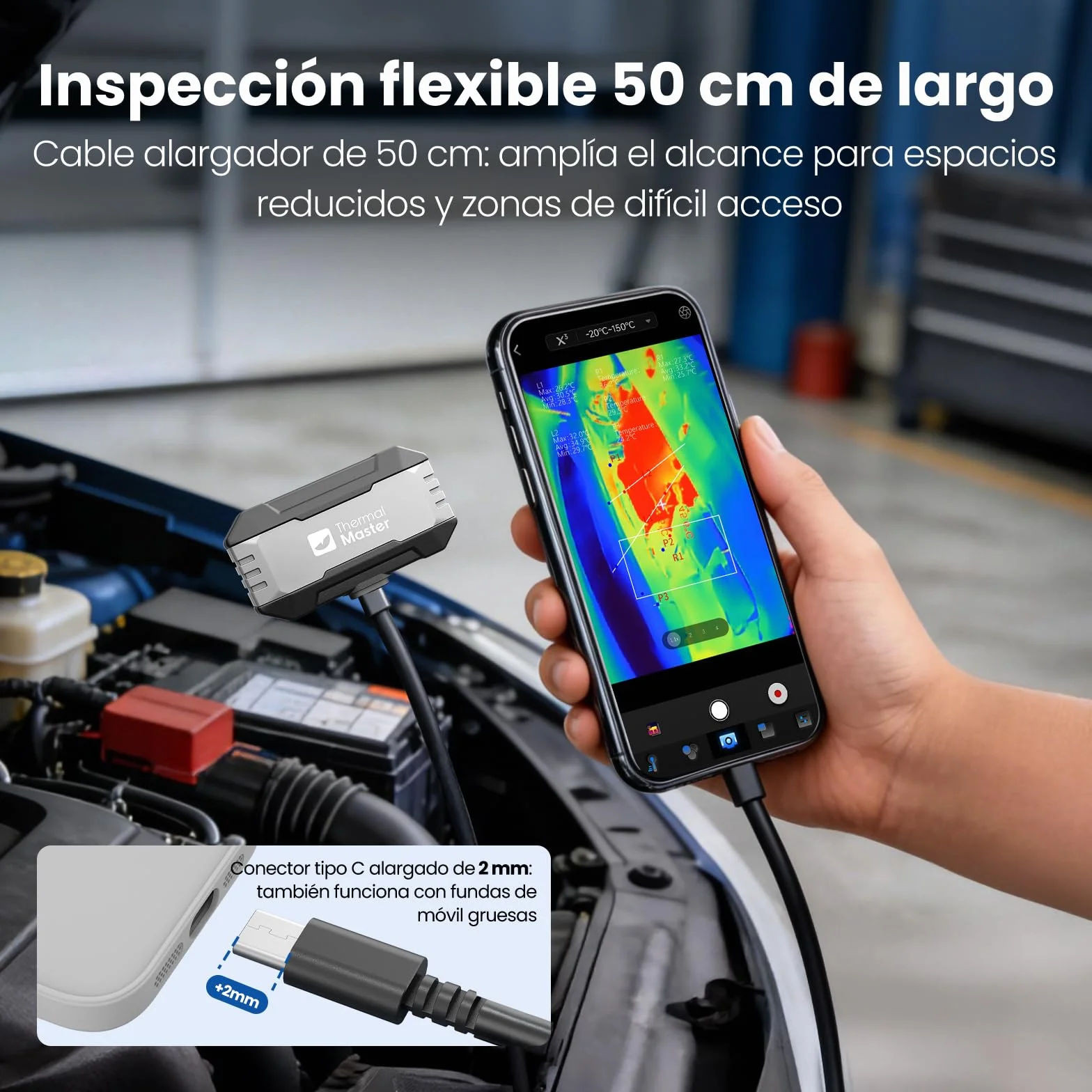 Thermal Master P1 Cámara Térmica 320x240 X³ Super IR Resolución -20°C a 600°C 15x Zoom 25Hz