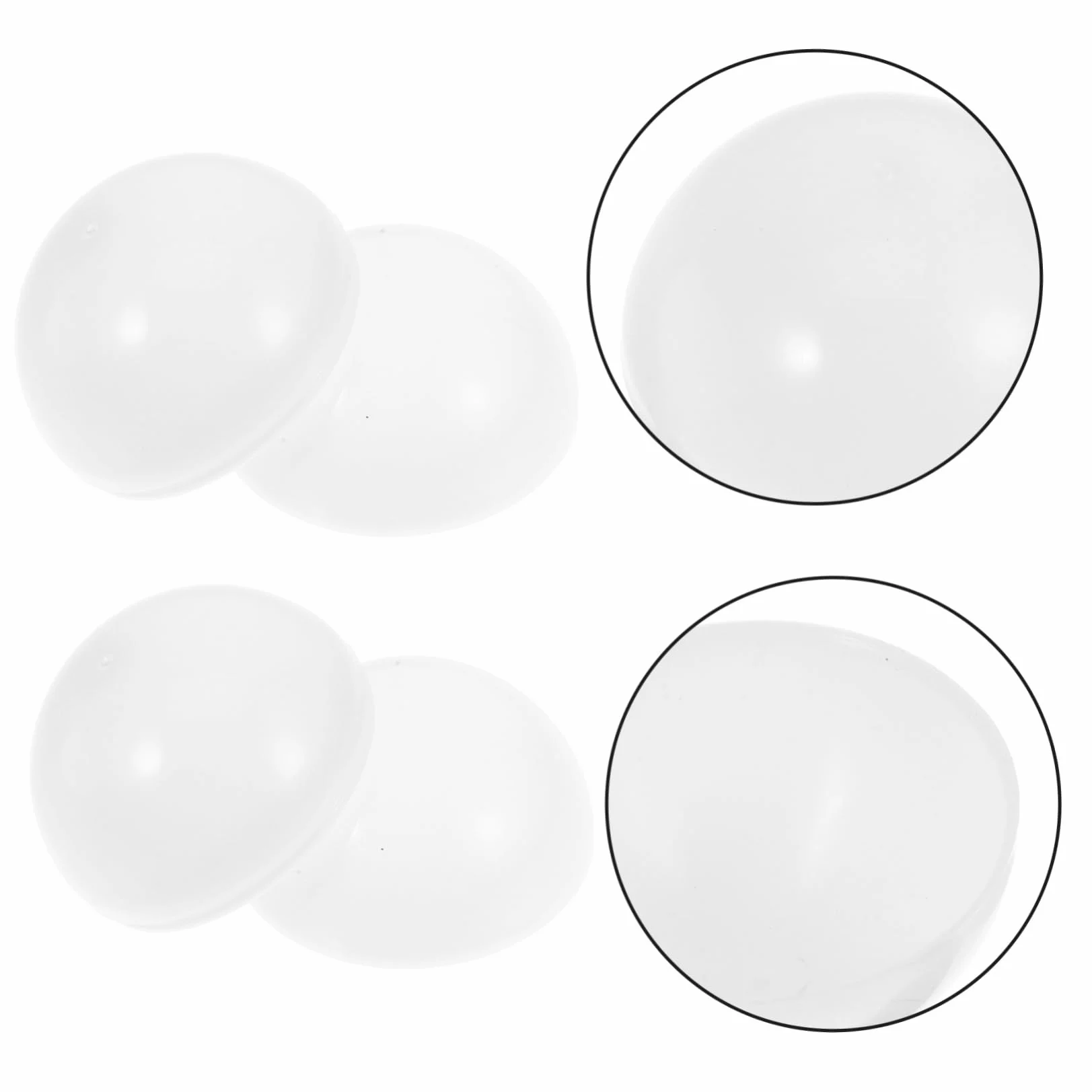 VICASKY 30 Balones de Lotería Redondas de PVC Blanco Reutilizables para Juegos