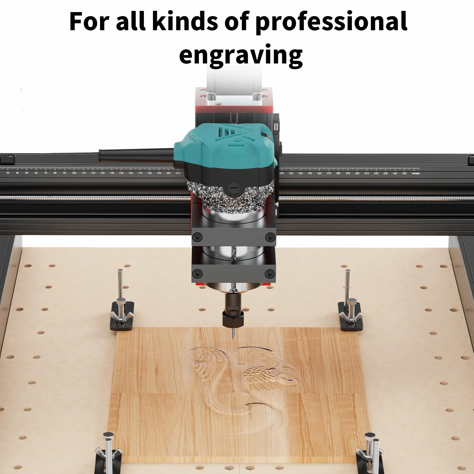 Twotrees Fresa de madera profesional de 800 W, 30000 rpm, fresadora CNC compacta para fresadora TTC450 Pro, con pinzas de sujeción de 1/4 pulgadas