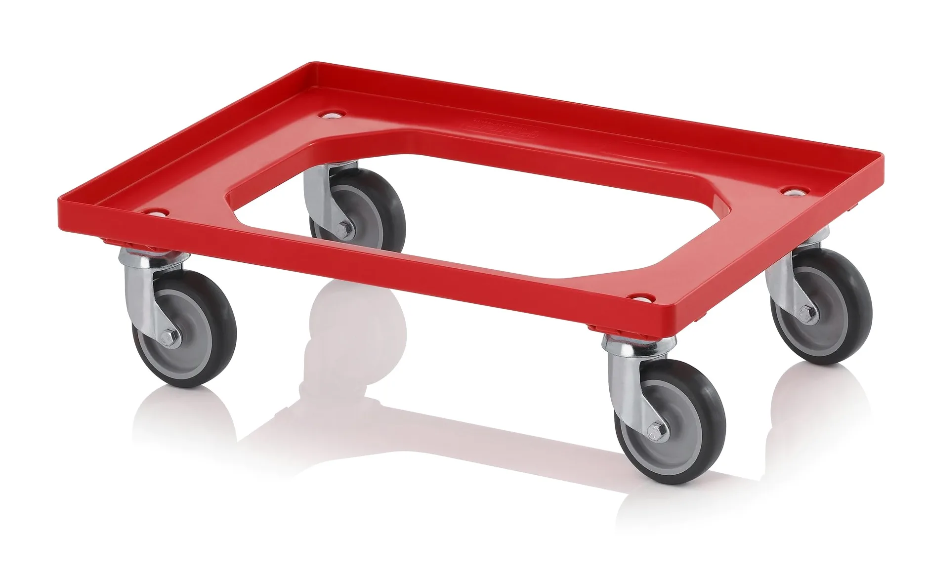 2 x transporte Roller Rojo con gumm ruedas para 60 x 40 Euro Depósito Incluye ZOLLSTOCK "Juego de 2