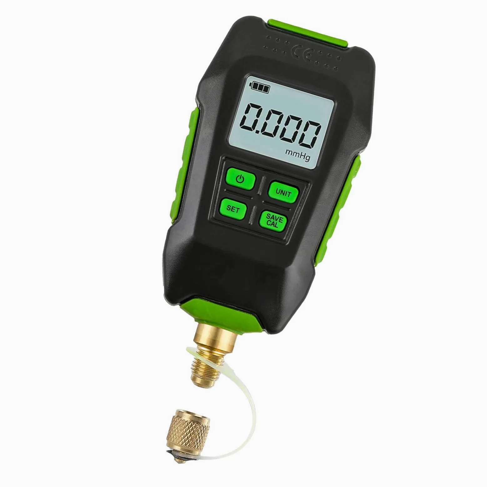 Medidor de Vacío Medidor HVAC Digital V de Vacío Digital con Interfaz 20UNF de 7/16 Pulgadas Pantalla Retroiluminada Preciso para Aplicaciones Automotrices y HVAC