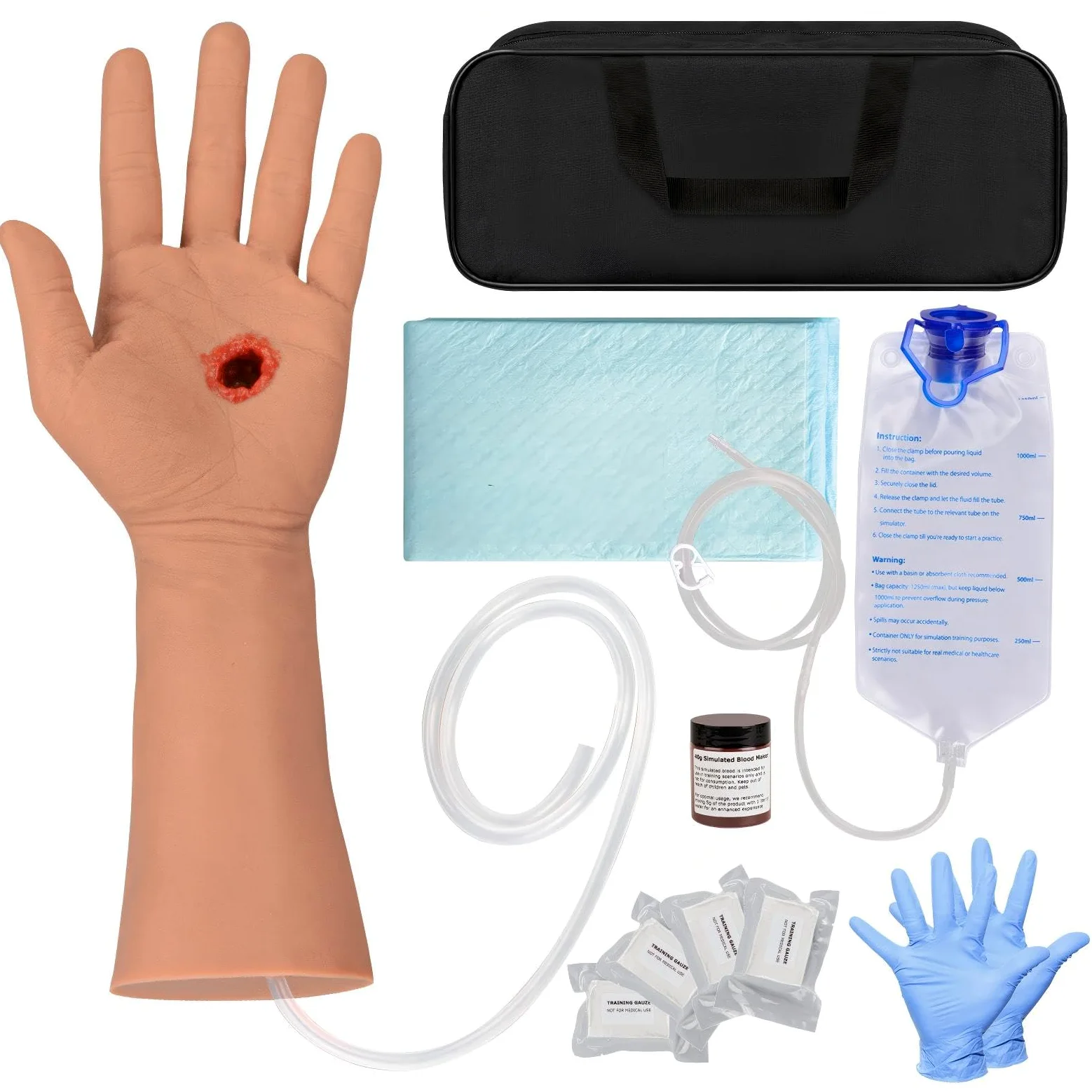 GSW - Kit de entrenamiento de torniquete de mano, kit de entrenamiento para detener el sangrado, kit de control de sangrado para clases médicas