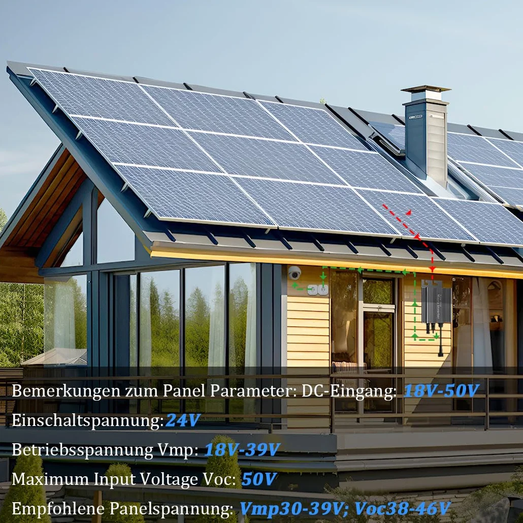Y&H Inversor solar micro de 700 W CC 26-46 V a CA 230 V Auto Pure Sine Grid Tie Inverter, adecuado para baterías de 24 V/36 V 【CE/LVD】