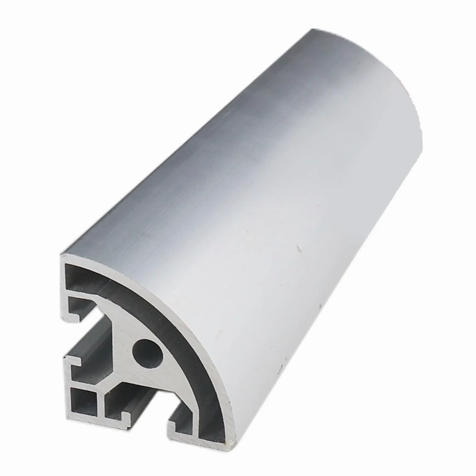 Perfil de extrusión de aluminio plateado 4040R, estándar europeo, ranura de 8,2 mm, riel de arco de 40 x 40 mm, for estanterías industriales, marcos de bricolaje Marco(650mm)