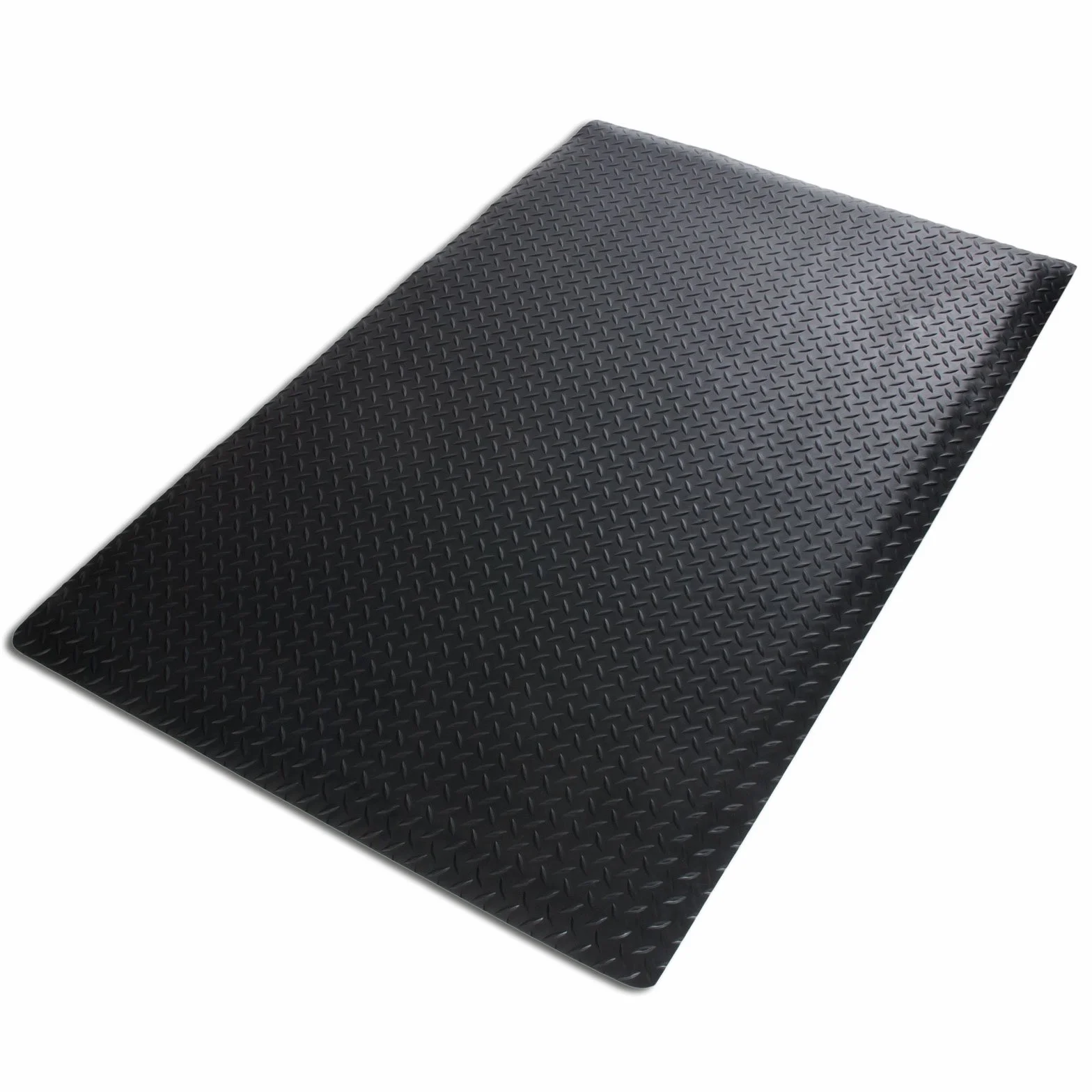 Esterilla antifatiga para Trabajos de pie - Alfombrilla ergonómica para el Lugar de Trabajo para Mayor Comodidad al Estar de pie y Correr - Resistente (60 x 90 cm, Diamante - Negro)