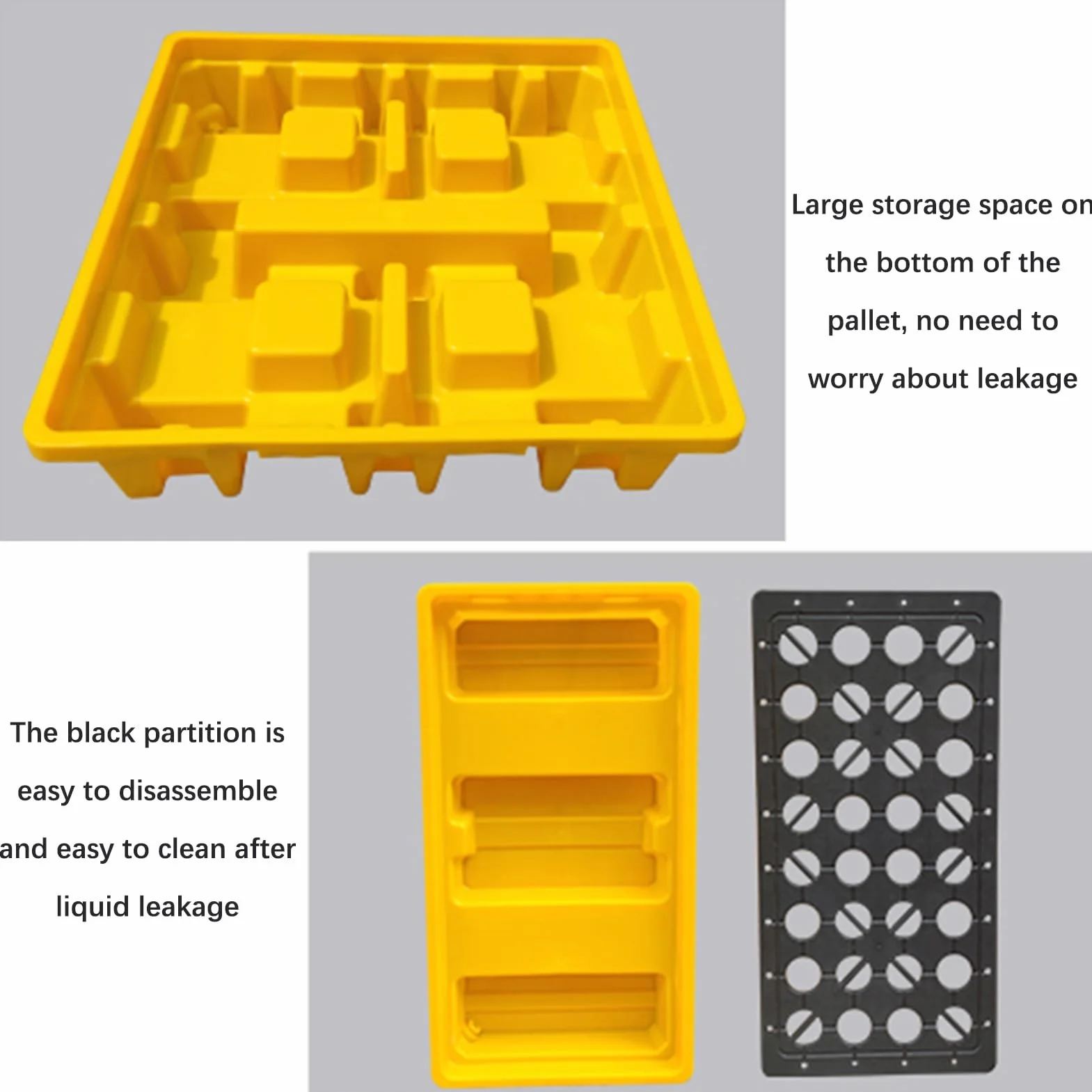 Bandeja antiderrames para Tanques de Aceite, Plataforma Modular de contención de derrames, Gran Capacidad de Carga, Plataforma de plástico Desmontable a Prueba de Fugas, Ideal para