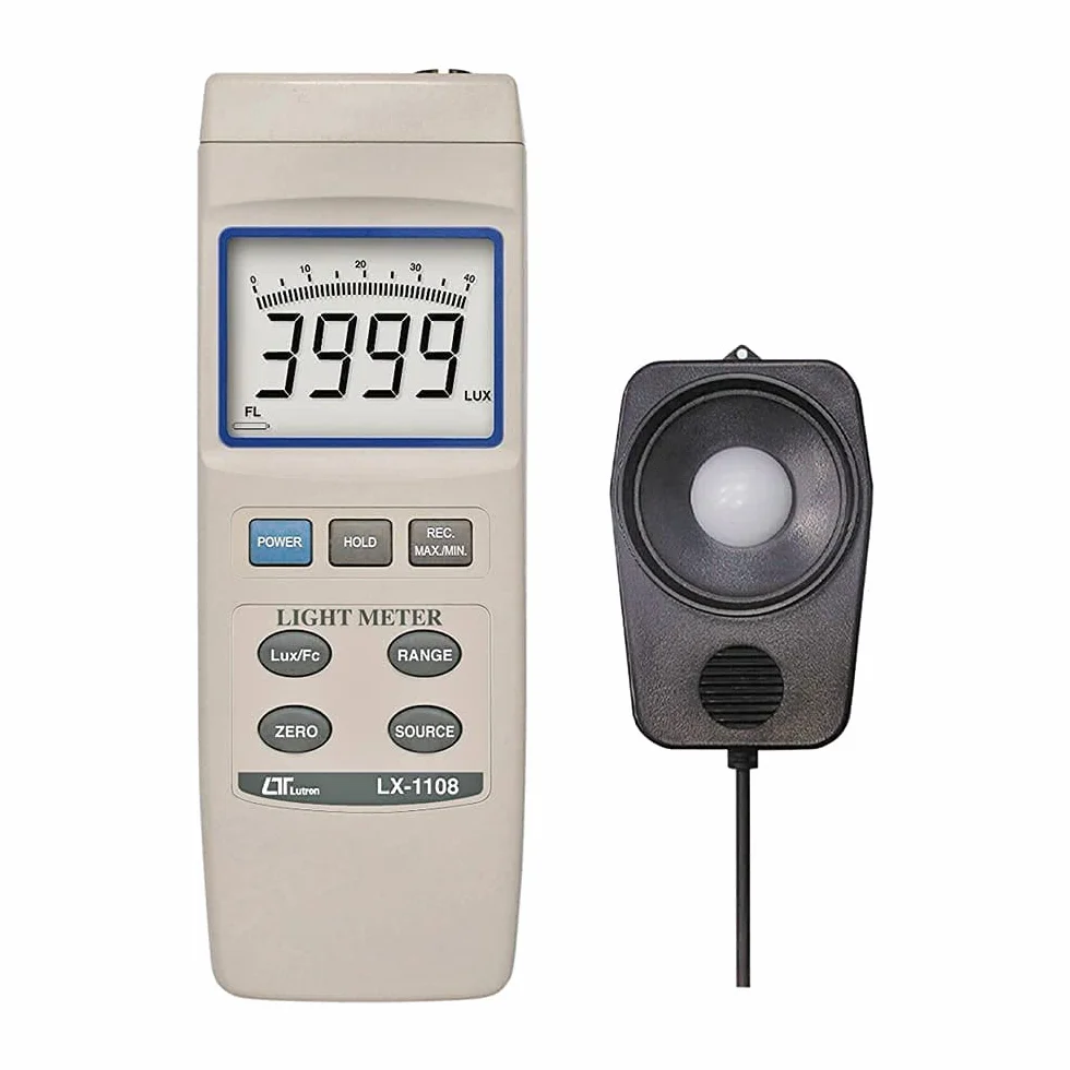 Luxómetro Digital (Rango: 0 a 400 000 Lux) para auditorios, teatros, estadios, Laboratorios Junto con Certificado de calibración de fábrica Modelo: Lutron LX-1108